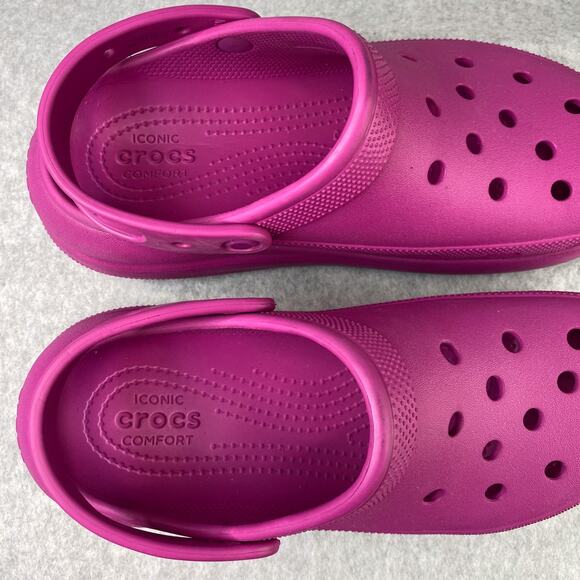 Crocs Womens 10 Mens 8 Classic Crush Platform Clog Fuchsia Pink - Picture 6 of 9